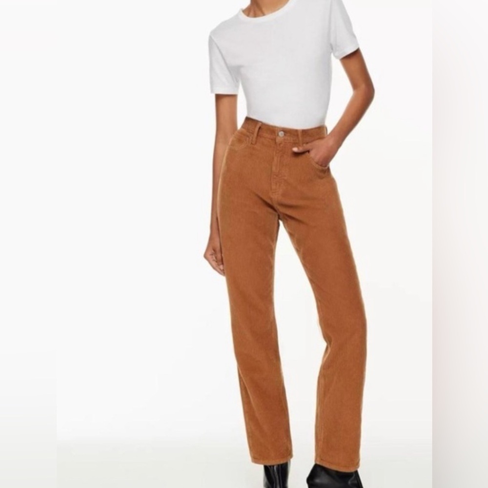 DENIM FORUM Sz 24 New Joni High Rise Loose 30L Gold Rush Brown NEW with TAG